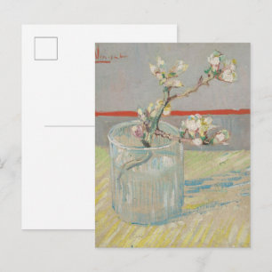 van Gogh - Sprig of Flowering Almond in a glass Postcard