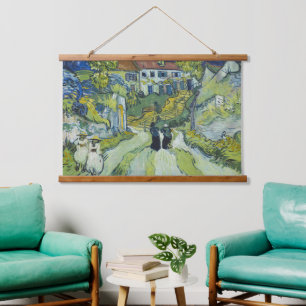 Van Gogh Stairway at Auvers Landscape Art Hanging Tapestry