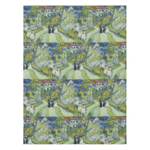 Van Gogh Stairway at Auvers Landscape Art Tablecloth