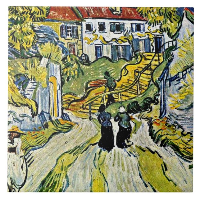 Van Gogh - Stairway at Auvers Tile (Front)