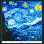 Van Gogh Starry Night<br><div class="desc">Sticker featuring Vincent van Gogh’s oil painting The Starry Night (1889). Inspired by his stay at an asylum,  the art depicts a village underneath a night sky of blue and yellow moon and stars. A great gift for fans of Post-Impressionism and Dutch art.</div>
