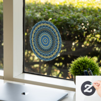 Van Gogh Starry Night Abstract Groovy Boho Mandala Window Cling