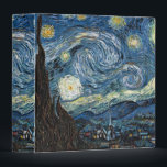 Van Gogh Starry Night Binder<br><div class="desc">Vincent Van Gogh Starry Night masterpiece,  vintage artwork on modern day products from Zazilicious</div>