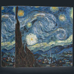 Van Gogh Starry Night Binder<br><div class="desc">Vincent Van Gogh Starry Night masterpiece,  vintage artwork on modern day products from Zazilicious</div>