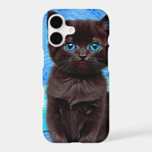 Van Gogh Starry Night Black Cat