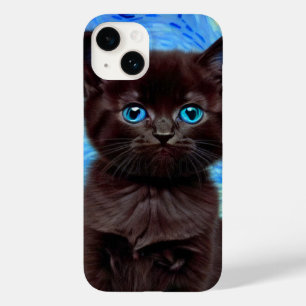 Van Gogh Starry Night Black Cat Case-Mate iPhone 14 Case