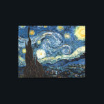 Van Gogh Starry Night Canvas Print<br><div class="desc">Vincent Van Gogh Starry Night masterpiece, vintage artwork on modern day products from Zazilicious</div>