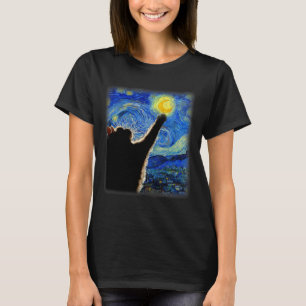 Van Gogh Starry Night Cat - Clic Fit  T-Shirt