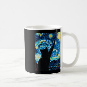 Van Gogh Starry Night Cat Lover Kitten  Coffee Mug