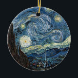 Van Gogh Starry Night Ceramic Ornament<br><div class="desc">Vincent Van Gogh Starry Night masterpiece,  vintage artwork on modern day products from Zazilicious</div>