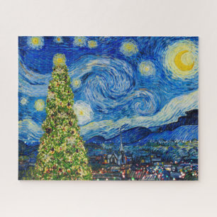 Van Gogh Starry Night - Christmas Tree Jigsaw Puzzle