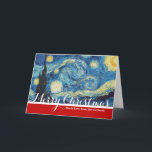Van Gogh Starry Night Classic Impressionism Art Holiday Card<br><div class="desc">Starry Night Painting - This is the Vincent Van Gogh masterpiece,  The Starry Night  1889.</div>