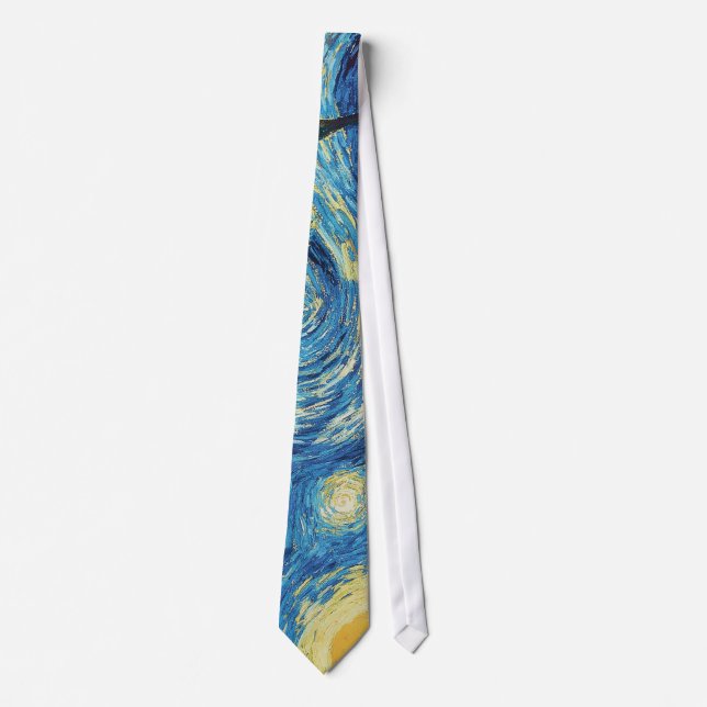 Van Gogh Starry Night Classic Impressionism Art Tie (Front)