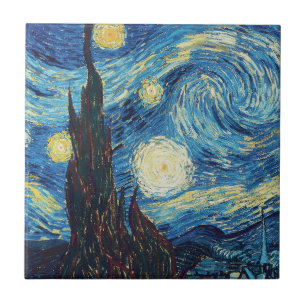 Van Gogh Starry Night Classic Impressionism Art Tile