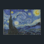 Van Gogh Starry Night Doormat<br><div class="desc">Starry Night by Vincent Van Gogh, oil on canvas, 1889, is a landscape painting of a vast swirl of shining stars over a landscape of distant town and rolling hills, with a single cypress tree rising in the foreground like a dark green flame. Van Gogh painted his starry masterpiece not...</div>