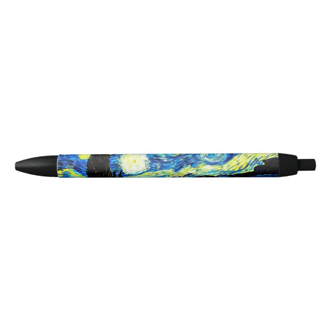 Van Gogh - Starry Night, famous painting Black Ink Pen (Front)