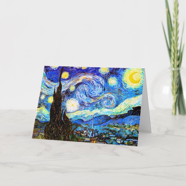 Van Gogh Starry Night Fine Art Card (Front)