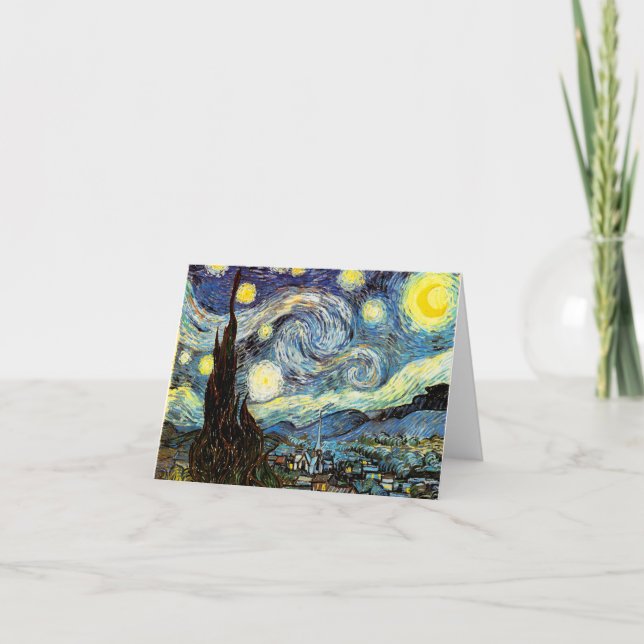 Van Gogh Starry Night Fine Art Card (Front)