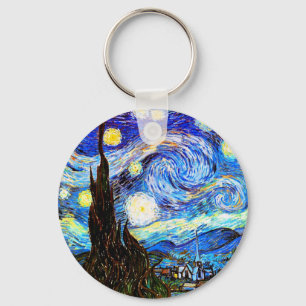 Van Gogh Starry Night Fine Art Keychain