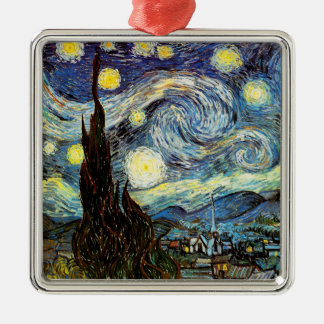 Van Gogh Starry Night Fine Art Metal Ornament