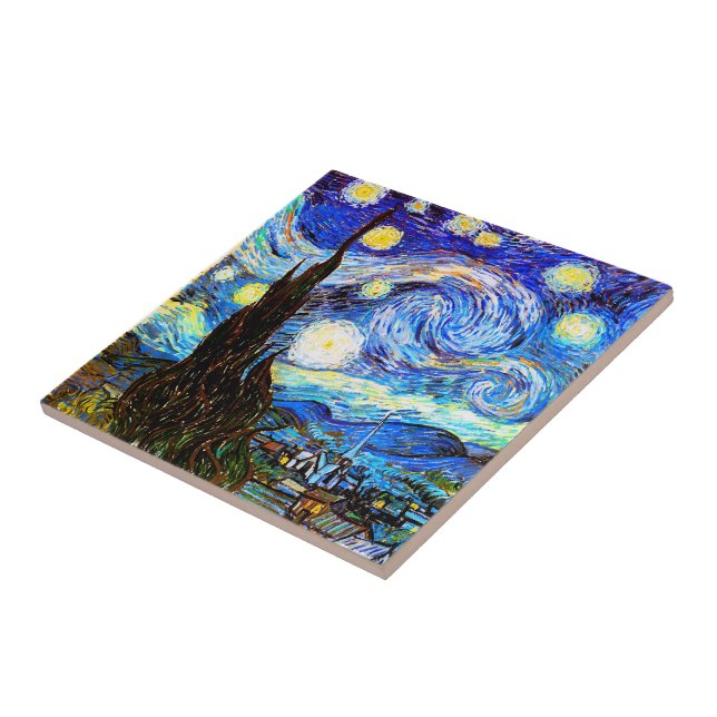 Van Gogh Starry Night Fine Art Tile (Side)