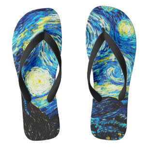 Van Gogh - Starry Night Flip Flops