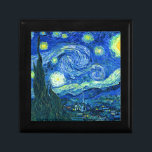 van gogh starry night gift box<br><div class="desc">Van Gogh's famous painting,  "The Starry Night." Painted during his stay at the Saint Remy asylum in the 1880's,  van Gogh depicted the rolling hills and cypress trees he saw from his window.  Digitally enhanced by PixDezines.  Copyright © 2008-2016 PixDezines.com™ and PixDezines™ on zazzle.com. All rights reserved.</div>