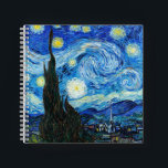 Van Gogh Starry Night Impressionism Art Notebook<br><div class="desc">Vincent Van Gogh ‘The Starry Night (1889)’ / ‘La nuit etoilee’ spiral bound notebook features one of the most prolific painting of the Dutch Impressionist artist Vincent Van Gogh. You will definitely want Van Gogh’s art masterpiece ‘The Starry Night’ on your writing journal. Get your Van Gogh Starry Night notepad...</div>