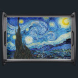 Van Gogh Starry Night. Impressionism vintage art Serving Tray<br><div class="desc">Van Gogh "The Starry Night" serving tray.</div>