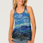 Van Gogh Starry Night. Impressionism vintage art Tank Top<br><div class="desc">Van Gogh "The Starry Night" tank top.</div>