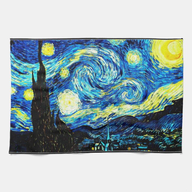 Van Gogh - Starry Night Kitchen Towel (Horizontal)