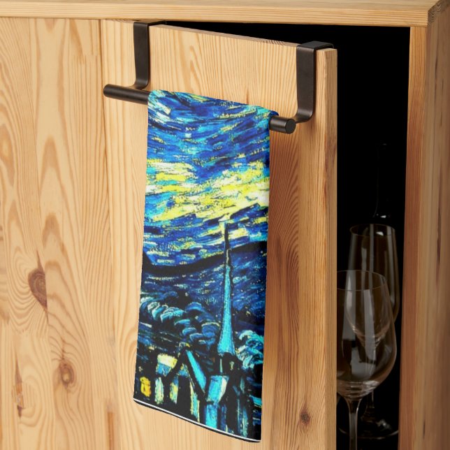 Van Gogh - Starry Night  Kitchen Towel (Thirds Fold)