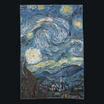 Van Gogh Starry Night Kitchen Towel<br><div class="desc">Vincent Van Gogh Starry Night masterpiece,  vintage artwork on modern day products from Zazilicious</div>