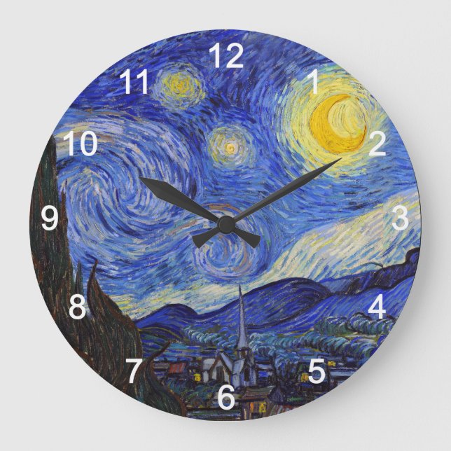 van Gogh , "Starry Night" Large Clock (Front)