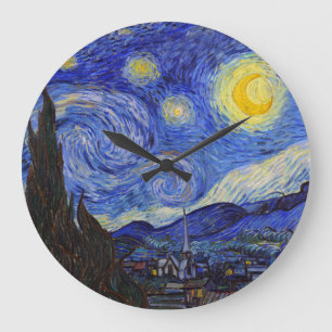 van Gogh , "Starry Night" Large Clock