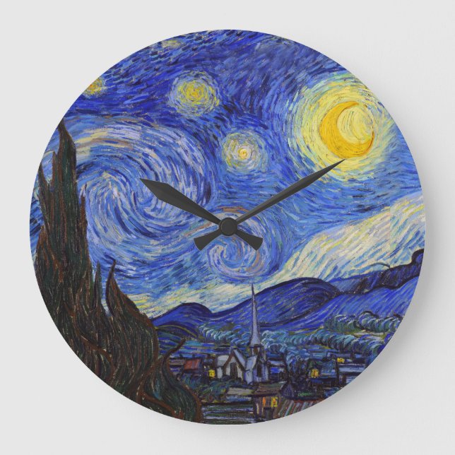 van Gogh , "Starry Night" Large Clock (Front)