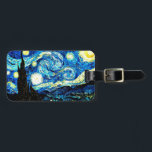 Van Gogh - Starry Night Luggage Tag<br><div class="desc">Vincent van Gogh painting,  Starry Night,  luggage tag.</div>