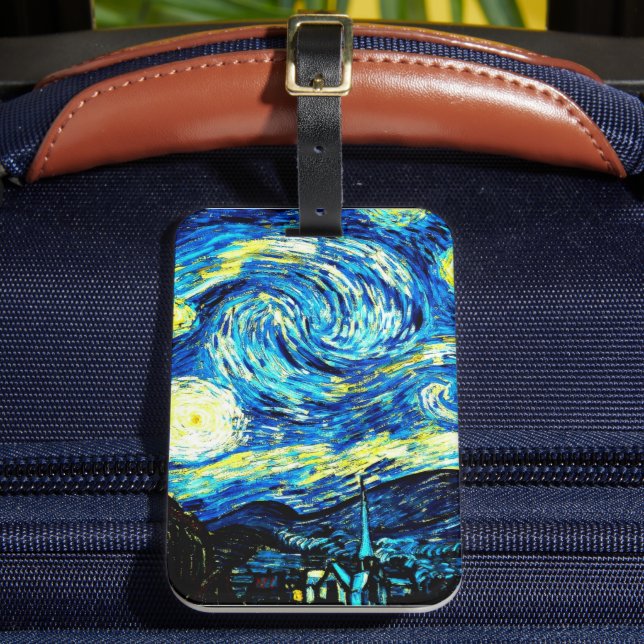 Van Gogh - Starry Night Luggage Tag (Front Insitu 2)