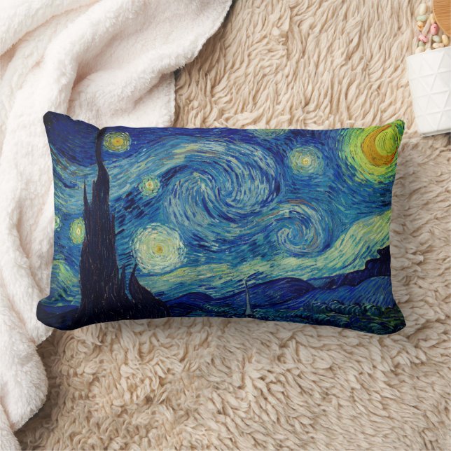 Van Gogh Starry Night Lumbar Pillow (Blanket)