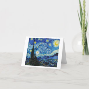 VAN GOGH "STARRY NIGHT" MERCI CARTE DE RECONNAISSA