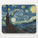 Van Gogh Starry Night Mouse Pad<br><div class="desc">Vincent Van Gogh famous painting starry night</div>