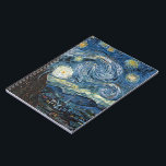 Van Gogh Starry Night Notebook<br><div class="desc">Vincent Van Gogh Starry Night masterpiece,  vintage artwork on modern day products from Zazilicious</div>