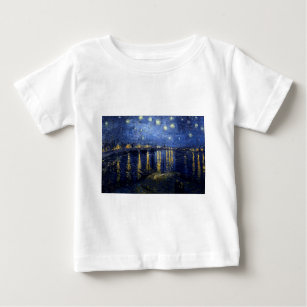 Van Gogh Starry Night Over Rhone Baby T-Shirt