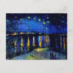 Van Gogh Starry Night Over Rhone  (F474) Fine Art Postcard