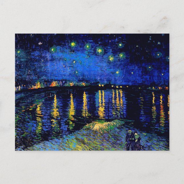 Van Gogh Starry Night Over Rhone  (F474) Fine Art Postcard (Front)