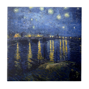 Van Gogh Starry Night Over Rhone Tile