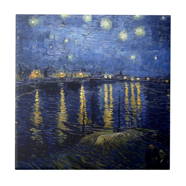 Van Gogh Starry Night Over Rhone Tile (Front)