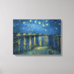 Van Gogh: Starry Night Over the Rhone Canvas Print<br><div class="desc">Van Gogh: Starry Night Over the Rhone.  Fantastic classic landscape painted by the Dutch painter Vincent Willem van Gogh. 
vintage, vincent van gogh, post impressionism, impressionist, post impressionist, gift, landscape, starry night over the rhone</div>