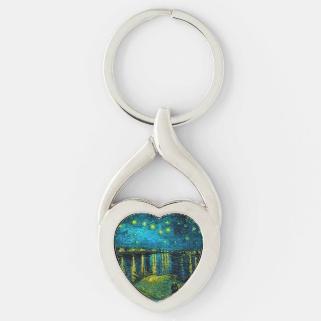 Van Gogh Starry Night Over the Rhône  Keychain (Front)