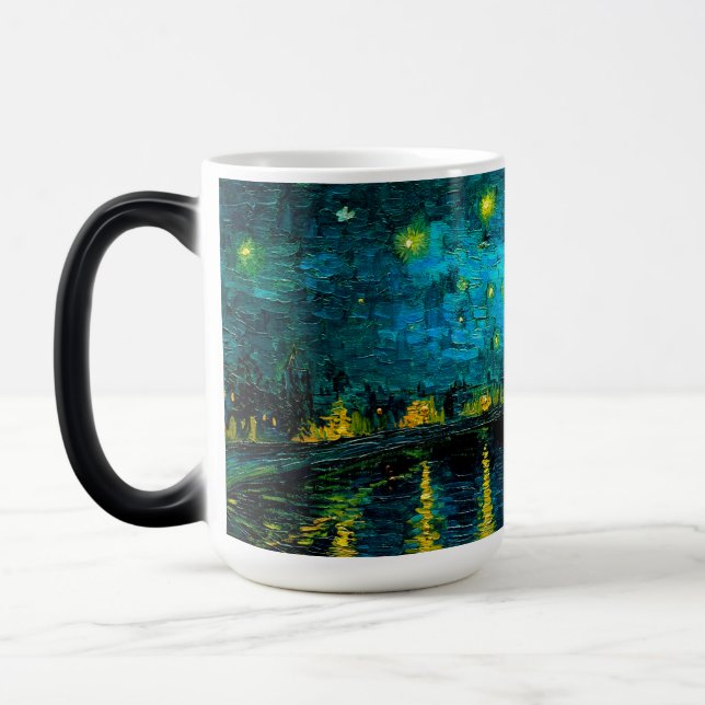 Van Gogh Starry Night Over the Rhône  Magic Mug (Left)